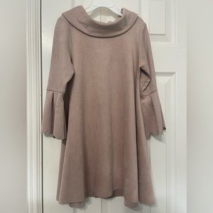 Maria Casero rose Midi dress with 3/4 length sleeves